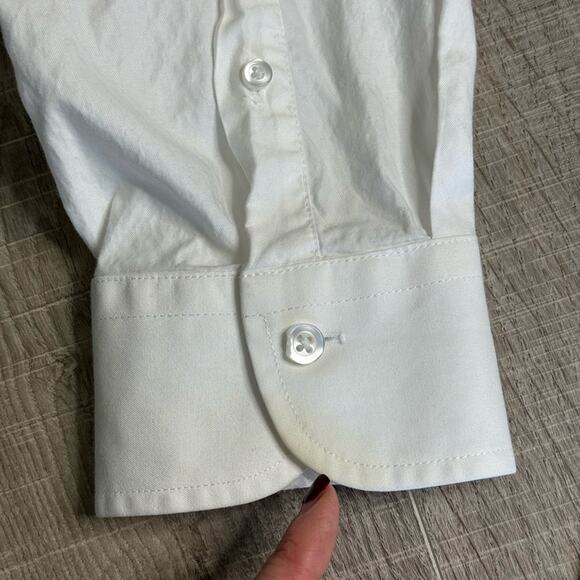 GR GEORG ROTH White Long Sleeve Collared Button Front Dress Shirt Men’s - Picture 4 of 8